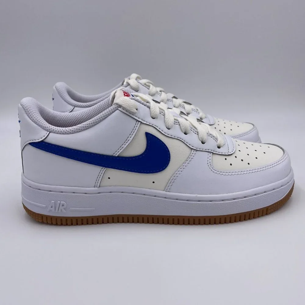 Nike Air Force 1 White / Royal Blue Womens Shoes